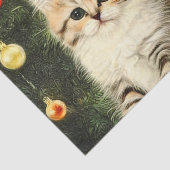 ヴィンテージクリスマスの子猫 薄葉紙 (詳細)