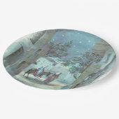 ヴィンテージクリスマスの宗教場面パーティー ペーパープレート (アングル)