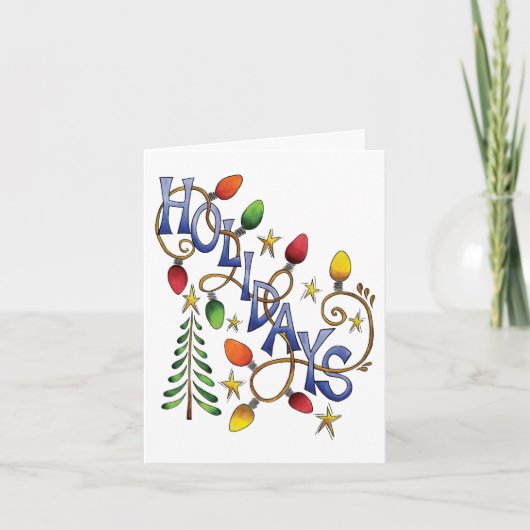 ヴィンテージクリスマスの感謝 サンキューカード (正面)