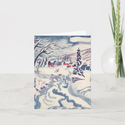 ヴィンテージクリスマスの感謝 サンキューカード (正面)