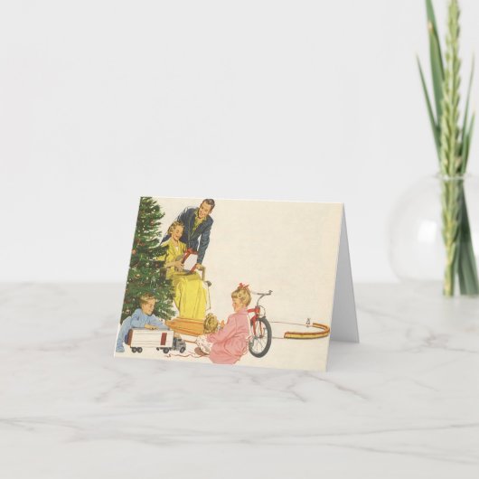 ヴィンテージクリスマスの感謝 サンキューカード (正面)