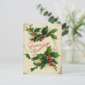 ヴィンテージクリスマスの挨拶 シーズンポストカード (スタンド正面)