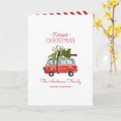 ヴィンテージクリスマスの素朴な納屋 カード (黄色い花)