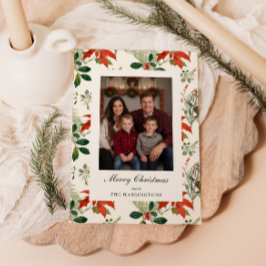 ヴィンテージクリスマスの緑のパターン シーズンカード