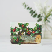 ヴィンテージクリスマスの緑 シーズンポストカード (スタンド正面)