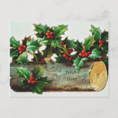 ヴィンテージクリスマスの緑 シーズンポストカード (正面)