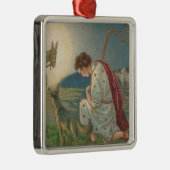 ヴィンテージクリスマスの羊飼い祈は メタルオーナメント (右)