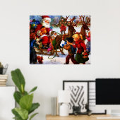 ヴィンテージクリスマスの美しい絵画 ポスター (ホームオフィス)