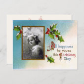 ヴィンテージクリスマスの聖書写真はがき シーズンポストカード (正面/裏面)