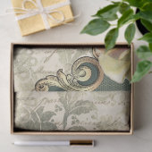 ヴィンテージクリスマスの自転車への憧れデコパージュクラフト 薄葉紙 (ギフト)