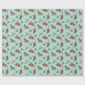 ヴィンテージクリスマスの要素 ラッピングペーパー (フラット)