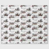 ヴィンテージクリスマスの詩ラッピングペーパー ラッピングペーパー (フラット)