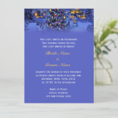 ヴィンテージクリスマスの雪の夜の宗教的な結婚式 招待状 (スタンド正面)