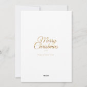 ヴィンテージクリスマスの雪の風景 シーズンカード (裏面)