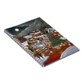 ヴィンテージクリスマスの雪景色 ノートブック (右側)