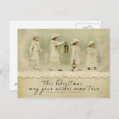 ヴィンテージクリスマスの願い葉書 シーズンポストカード (正面/裏面)