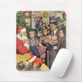 ヴィンテージクリスマスの願い、サンタの膝上の少年 マウスパッド (マウス)