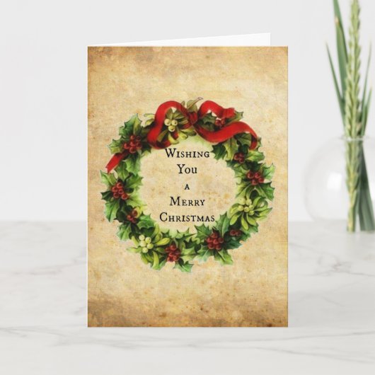ヴィンテージクリスマスの願い シーズンカード (正面)