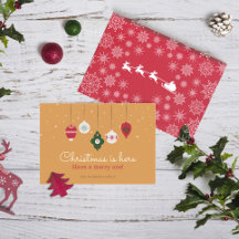 ヴィンテージクリスマスはこちら非写真ホリデーカード