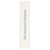 ヴィンテージクリスマスをテーマにしたテーブルデコールホワイトネイビー ショートテーブルランナー (正面)