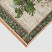 ヴィンテージクリスマスアイビーレッドベリーとシートミュージック 薄葉紙 (詳細)