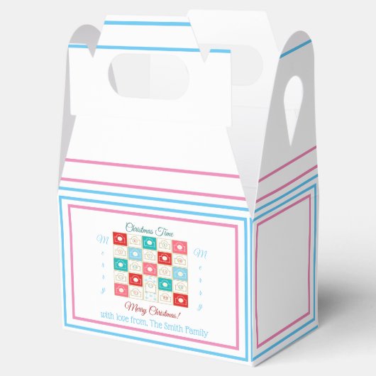 ヴィンテージクリスマスアドベントカレンダーの個人用設定 フェイバーボックス (オープン)