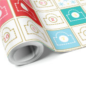 ヴィンテージクリスマスアドベントカレンダー ラッピングペーパー (ロールコーナー)