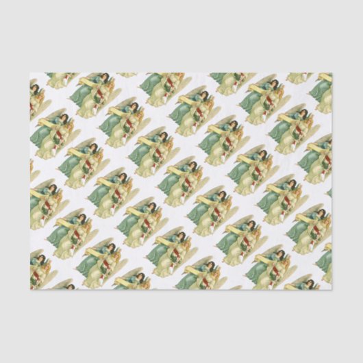 ヴィンテージクリスマスアンゲリッビクトリアンク天使 薄葉紙 (正面)