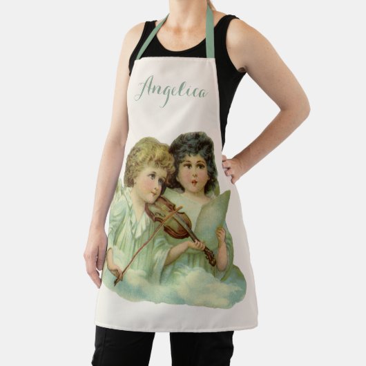 ヴィンテージクリスマスアンジェルスビクトリアン音楽ヴァイオリン エプロン (インサイチュ)