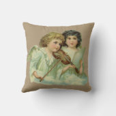 ヴィンテージクリスマスアンジェルスビクトリアン音楽ヴァイオリン クッション (裏面)