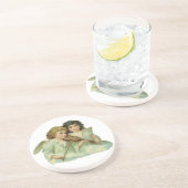 ヴィンテージクリスマスアンジェルスビクトリアン音楽ヴァイオリン コースター (側面)