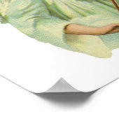 ヴィンテージクリスマスアンジェルスビクトリアン音楽ヴァイオリン ポスター (角)