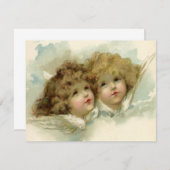 ヴィンテージクリスマスアンジェルビクトリアンズ招待状 招待状 (正面/裏面)