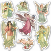 ヴィンテージクリスマスアンジェルビクトリアンズ シール (正面)