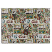 ヴィンテージクリスマスアンティークコラージュクリスマス カッティングボード (正面)