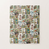 ヴィンテージクリスマスアンティークコラージュクリスマス ジグソーパズル (縦)