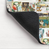 ヴィンテージクリスマスアンティークコラージュクリスマス マウスパッド (コーナー)