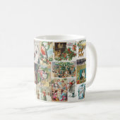 ヴィンテージクリスマスアンティークコラージュフェスティバル コーヒーマグカップ (正面右)