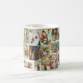 ヴィンテージクリスマスアンティークコラージュフェスティバル コーヒーマグカップ (中央)