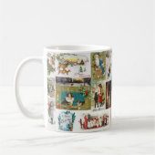 ヴィンテージクリスマスアンティークコラージュフェスティバル コーヒーマグカップ (左)