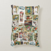 ヴィンテージクリスマスアンティークコラージュ アクセントクッション (裏面(縦))