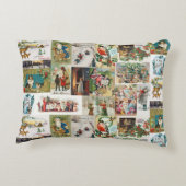 ヴィンテージクリスマスアンティークコラージュ アクセントクッション (裏面)