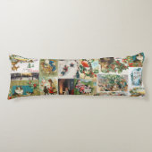 ヴィンテージクリスマスアンティークコラージュ ボディピロー (正面)