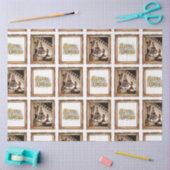 ヴィンテージクリスマスアンティークフレームファミリーフォト 薄葉紙 (クラフト)