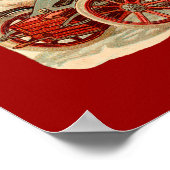 ヴィンテージクリスマスアンティーク車 ポスター (角)