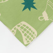 ヴィンテージクリスマスアートパターンワンリトルクリスマス フリースブランケット (角)