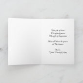 ヴィンテージクリスマスアールデコラブロマンスキススキー シーズンカード (内部)