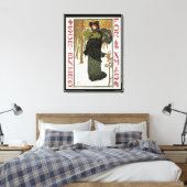 ヴィンテージクリスマスアールヌーボー1895年版画紙 キャンバスプリント (インサイチュ (寝室))