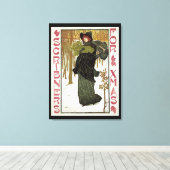 ヴィンテージクリスマスアールヌーボー1895年版画紙 キャンバスプリント (インサイチュ (ウッドフロア))