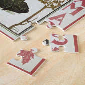 ヴィンテージクリスマスアールヌーボー1895年版画紙 ジグソーパズル (側面)